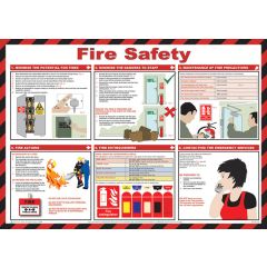 Fire Safety Poster - White - A616