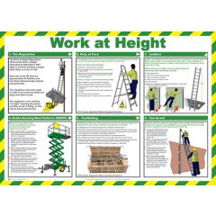 Work At Height Poster - White - A716