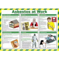 Asbestos At Work Poster - White - A718