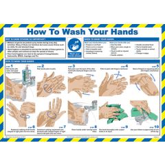 Wash Your Hands Poster - White - A629
