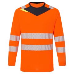 Portwest DX416 DX4 Hi-Vis T-Shirt L/S - (Orange/Black)