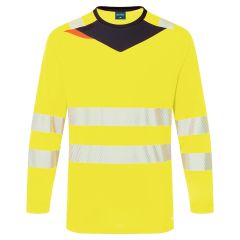 Portwest DX416 DX4 Hi-Vis T-Shirt L/S - (Yellow/Black)