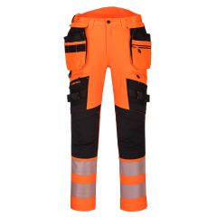 Portwest DX442 DX4 Hi-Vis Detachable Holster Pocket Trousers - (Orange/Black)