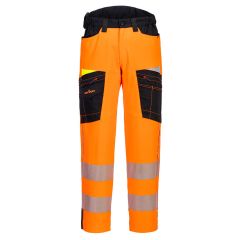 Portwest DX453 DX4 Hi-Vis Service Trousers - (Orange/Black)