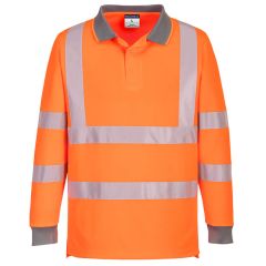 Portwest EC11 Eco Hi-Vis Polo Shirt L/S (6 Pack)  - (Orange)