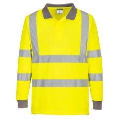 Portwest EC11 Eco Hi-Vis Polo Shirt L/S (6 Pack)  - (Yellow)