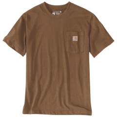 Carhartt 103296 K87 Pocket S/S T-Shirt - Men's - Oiled Walnut Heather