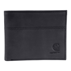 Carhartt B0000207 Saddle Leather Bifold Wallet - Men's - Black