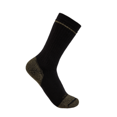 Carhartt SB5552M Cotton Blend Steel Toe Boot Sock 2 Pack - Men's - Black