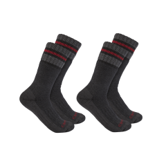 Carhartt SB7742M Synthetic-Wool Blend Boot Sock 2 Pack - Men's - Black