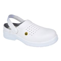 Portwest FC03 Compositelite ESD Perforated Safety Clog SB AE (White)