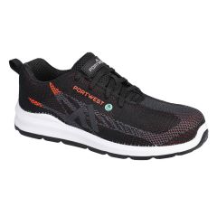 Portwest FC06 Eco Fly Composite Trainer S1PS SR FO (Black/Red)