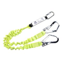 Portwest FP52 Double Elasticated 1.8m Lanyard With Shock Absorber - (Yellow)
