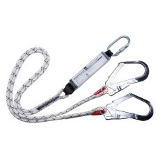 Portwest FP55 Double Kernmantle 1.8m Lanyard With Shock Absorber - (White)