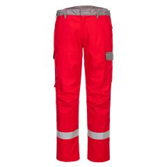 Portwest FR06 Bizflame Industry Two Tone Trousers - (Red)