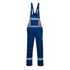 Portwest FR07 Bizflame Industry Two Tone Bib and Brace - (Royal Blue)