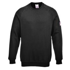 Portwest FR12 Flame Resistant Anti-Static Long Sleeve Sweatshirt - (Black)