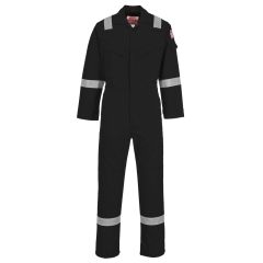Portwest FR21 Flame Resistant Super Light Weight Anti-Static Coverall 210g - (Black)