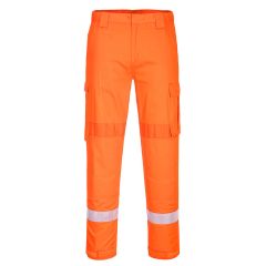 Portwest FR401 Bizflame Work Lightweight Stretch Panelled Trousers - (Orange)