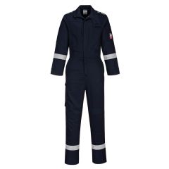 Portwest FR502 Bizflame Work Lightweight Stretch Panelled Coverall  - (Navy)