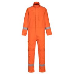 Portwest FR502 Bizflame Work Lightweight Stretch Panelled Coverall  - (Orange)