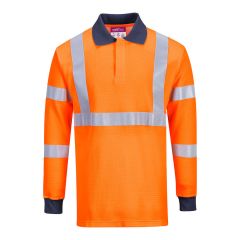 Portwest FR76 Flame Resistant RIS Polo Shirt - (Orange)