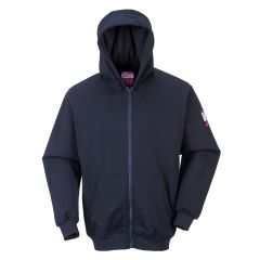 Portwest FR81 FR Zip Front Hooded Sweatshirt - (Navy)
