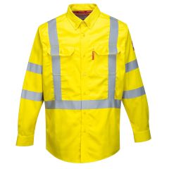 Portwest FR95 Bizflame 88/12 FR Hi-Vis Shirt - (Yellow)