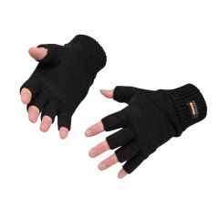 Portwest GL14 Insulated Fingerless Knit Glove - (Black)