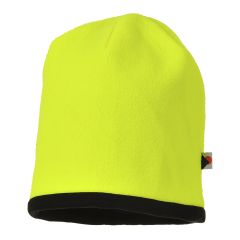 Portwest HA14 Reversible Hi-Vis Beanie Hat - (Yellow/Black)