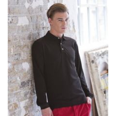 Henbury Long Sleeve Cotton Polo Shirt HB105