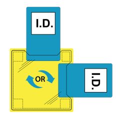 Portwest ID20 Dual ID Holder - Sew-On - (Clear)