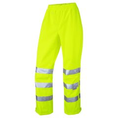 Leo Workwear HANNAFORD ISO 20471 Class 2 Breathable Women's Overtrouser - Hi Vis Yellow