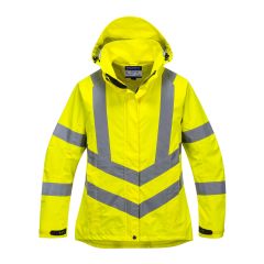 Portwest LW70 Hi-Vis Women's Breathable Rain Jacket - (Yellow)