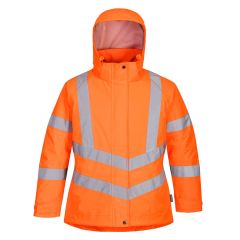 Portwest LW74 Hi-Vis Women's Winter Jacket - (Orange)