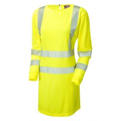 Leo Workwear LILLY ISO 20471 Women's Class 3 Coolviz Ultra Modesty Tunic - Hi Vis Yellow