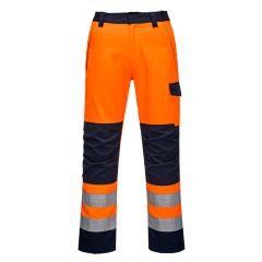 Portwest MV36 Modaflame RIS Orange/Navy Trousers - (Orange/Navy)