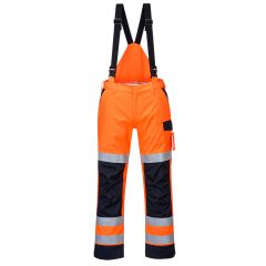 Portwest MV71 Modaflame Rain Multi Norm Arc Trousers - (Orange/Navy)