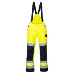 Portwest MV71 Modaflame Rain Multi Norm Arc Trousers - (Yellow/Navy)