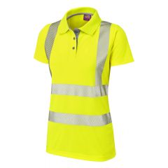 Leo Workwear PIPPACOTT ISO 20471 Class 2 Coolviz Plus Women's Polo Shirt - Hi Vis Yellow