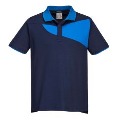 Portwest PW210 PW2 Cotton Comfort Polo Shirt S/S - (Navy/Royal)