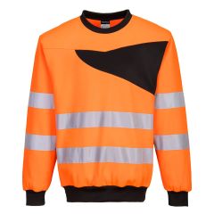 Portwest PW277 PW2 Hi-Vis Sweatshirt - (Orange/Black)