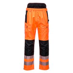 Portwest PW342 PW3 Hi-Vis Extreme Rain Trousers - (Orange/Black)