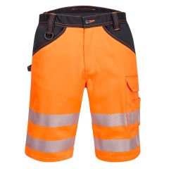 Portwest PW348 PW3 Hi-Vis Shorts - (Orange/Black)
