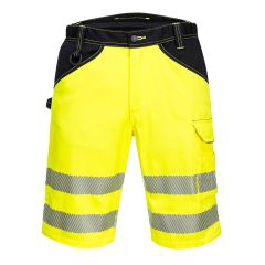 Portwest PW348 PW3 Hi-Vis Shorts - (Yellow/Black)