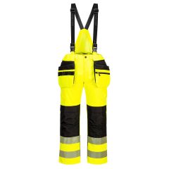 Portwest PW356 PW3 Hi-Vis Rain Trousers - (Yellow/Black)