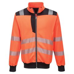 Portwest PW370 PW3 Hi-Vis Zip Sweatshirt - (Orange/Black)