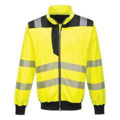 Portwest PW370 PW3 Hi-Vis Zip Sweatshirt - (Yellow/Black)