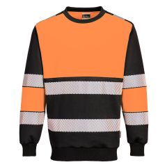 Portwest PW376 PW3 Hi-Vis Class 1 Sweatshirt - (Orange/Black)