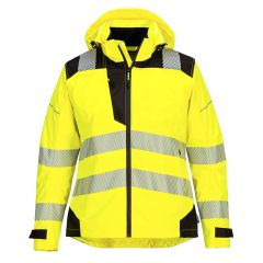 Portwest PW389 PW3 Hi-Vis Women's Rain Jacket - (Yellow/Black)